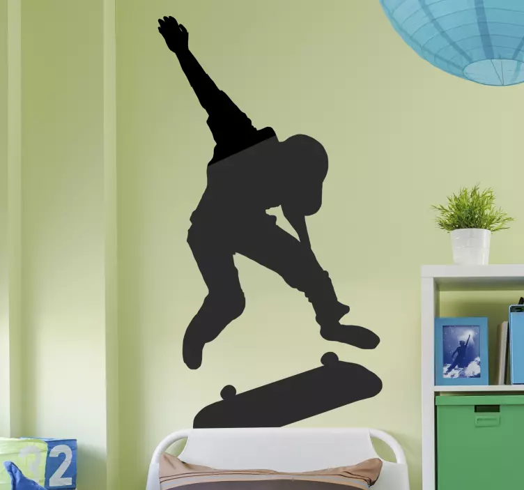 Sticker mural Silhouette d'un skateur - TenStickers