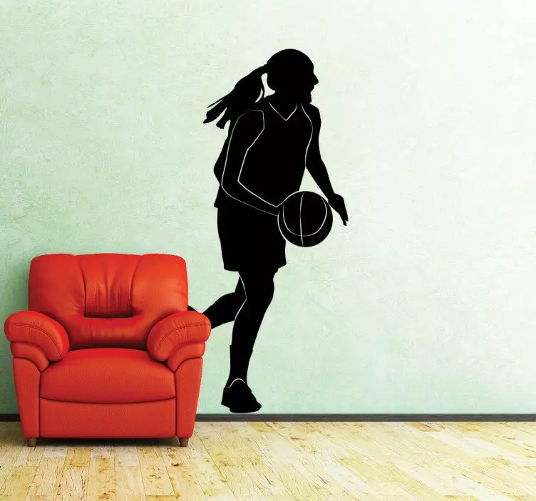 Sticker basket joueuse monochrome - TenStickers