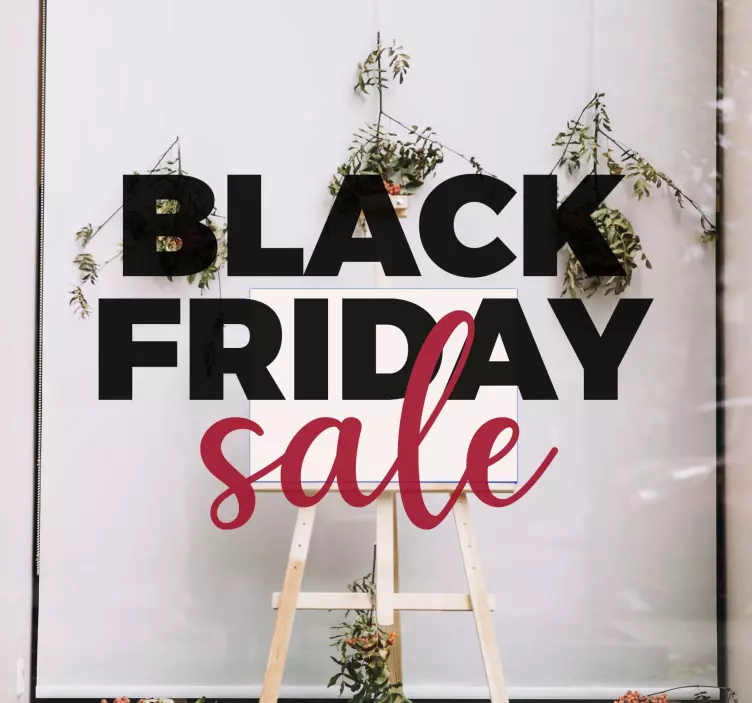 Sticker black friday annonce de vente importante - TenStickers