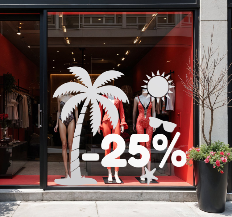 Sticker soldes icônes d'été à prix réduit - TenStickers