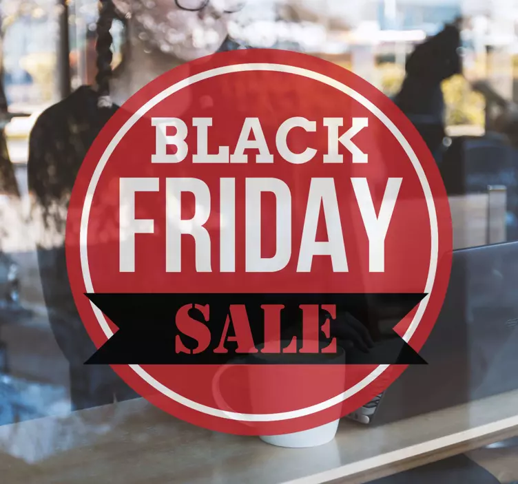 Sticker black friday panneau de réduction promotionnel - TenStickers