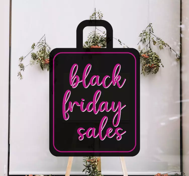 Sticker black friday panneau de vente promotionnel - TenStickers