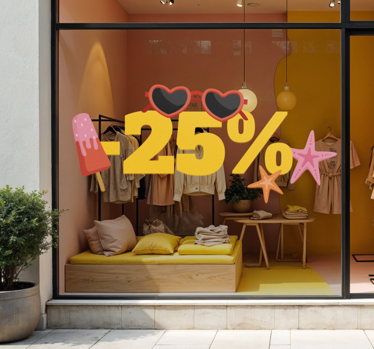 Sticker soldes réduction d'été colorée - TenStickers