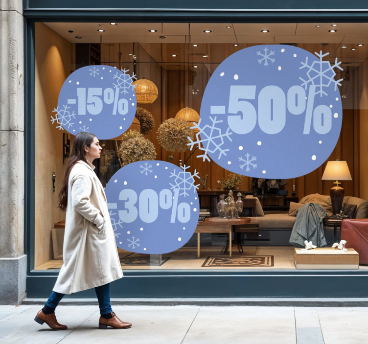 Sticker soldes réduction d'hiver - TenStickers