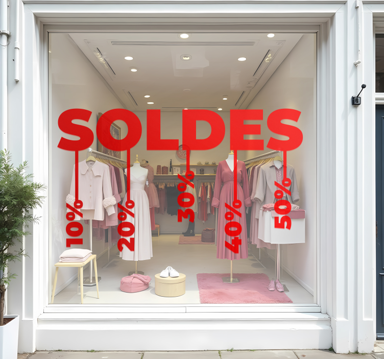 Sticker soldes remises suspendues - TenStickers