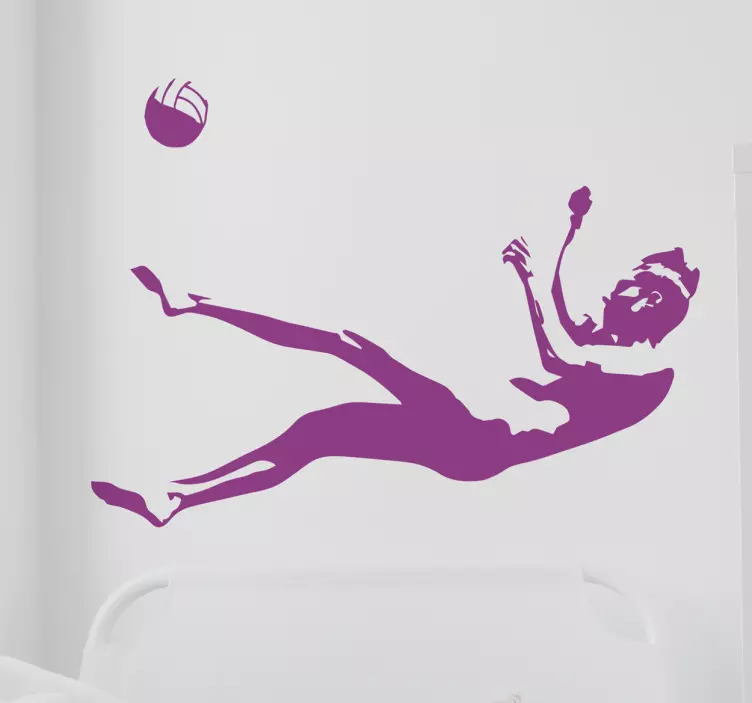 Sticker sport action de volley-ball dynamique - TenStickers