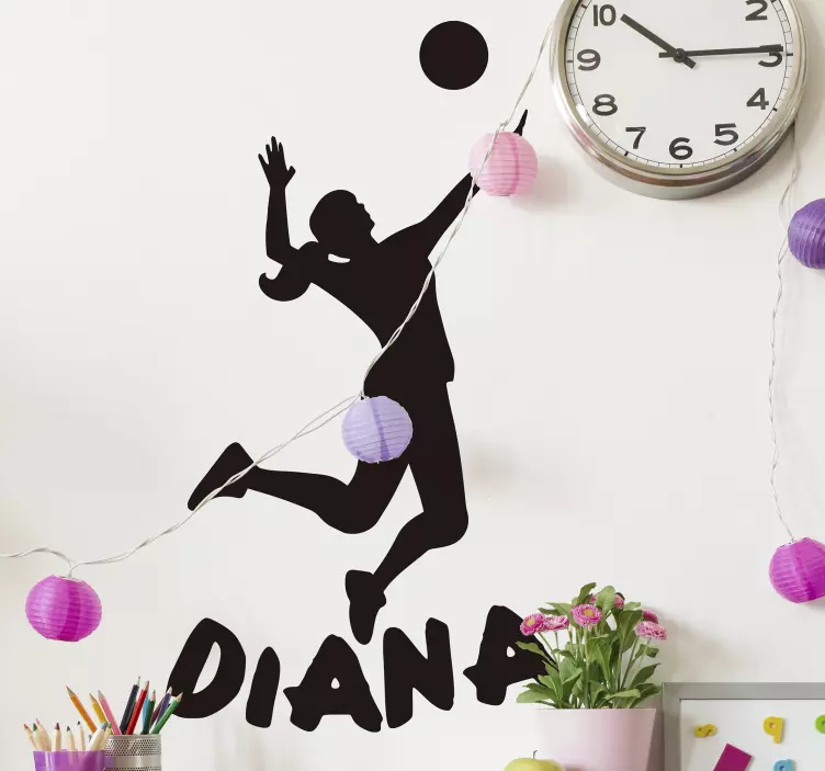 Sticker sport diana joue au volley-ball - TenStickers