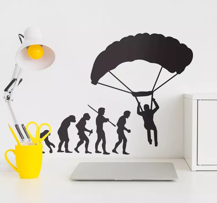 Sticker sport extrême évolution parapente - TenStickers