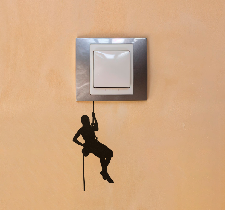 Sticker sport extrême grimpeur sur interrupteur - TenStickers