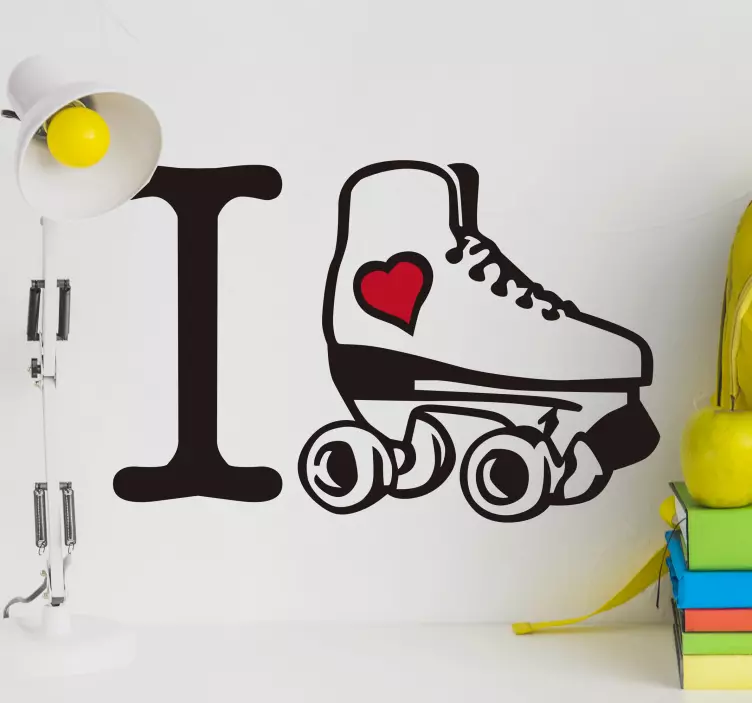 Sticker Sport J'aime le patinage - TenStickers