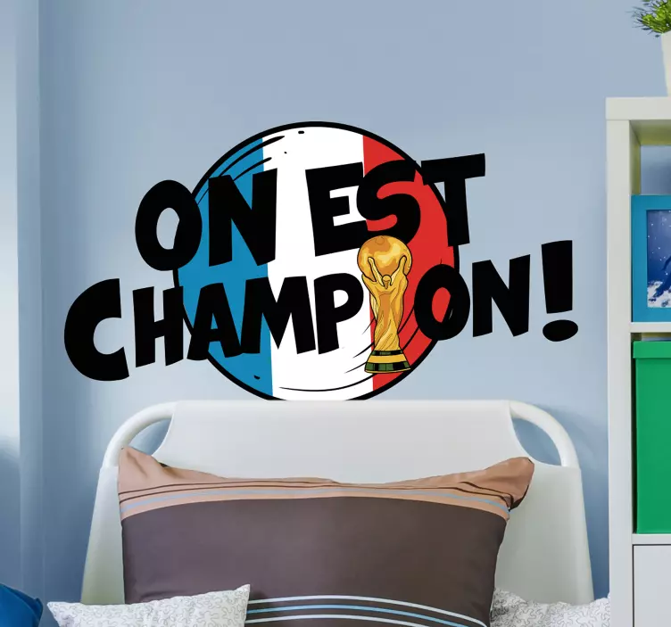Sticker Sport Sticker On est Champion! - TenStickers