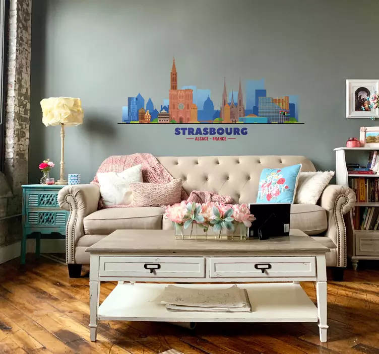 Sticker Strasbourg ligne d'horizon - TenStickers