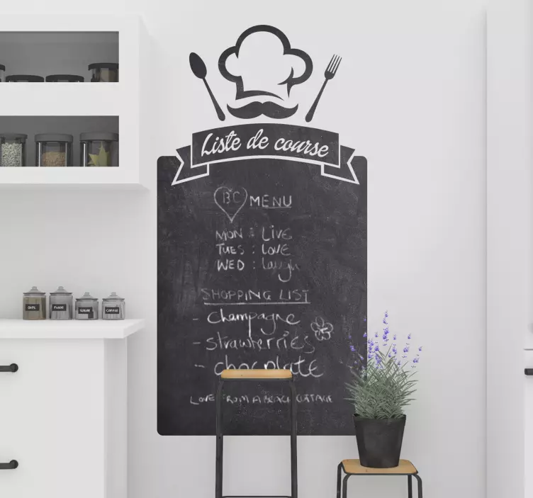 Sticker ardoise Noir stylée - TenStickers