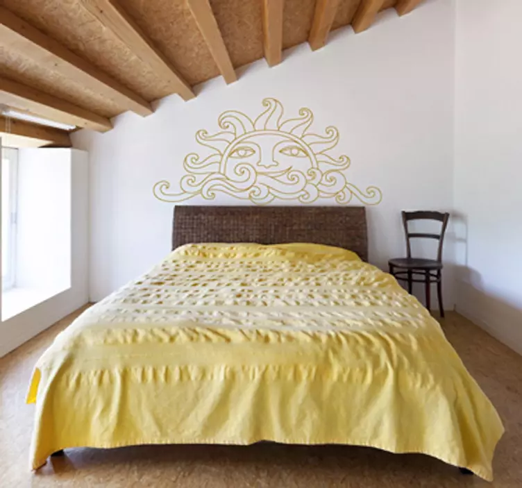 Sticker tête de lit soleil - TenStickers