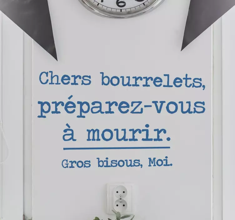 Sticker texte chers bourrelets - TenStickers