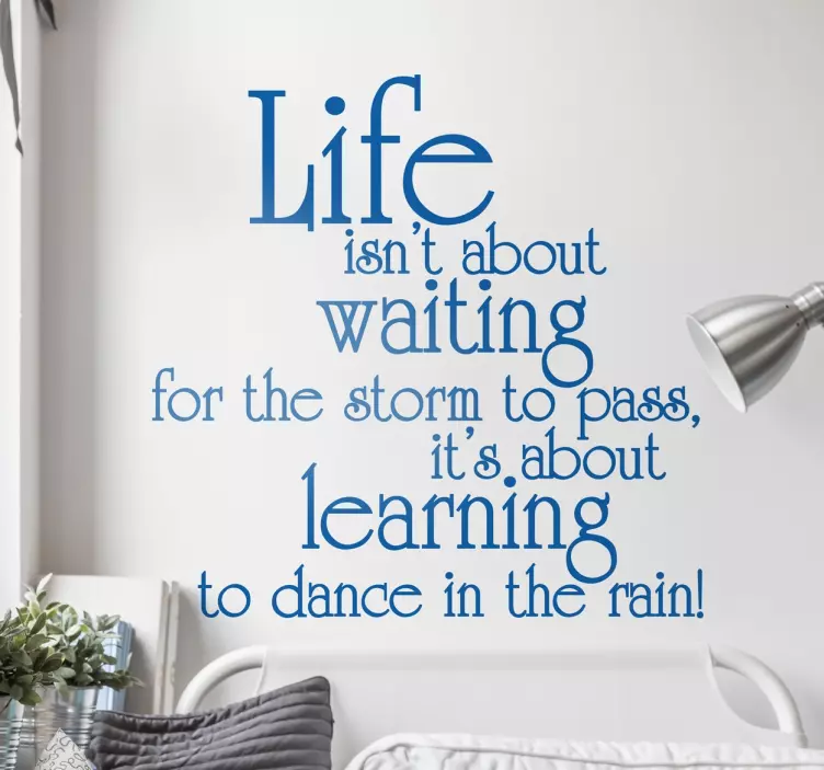 Sticker motivation citation learning to dance rain - TenStickers