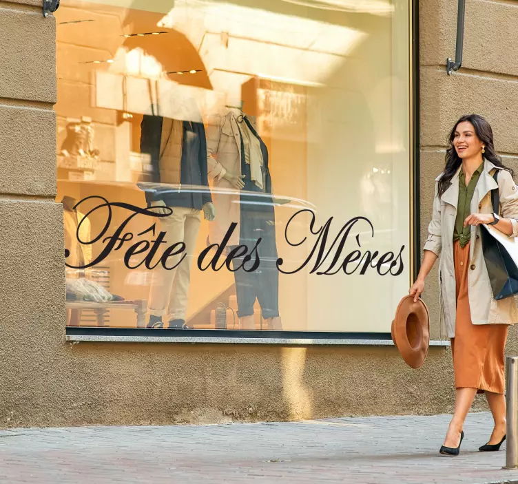 Sticker vitrine Fête des mères élégant - TenStickers