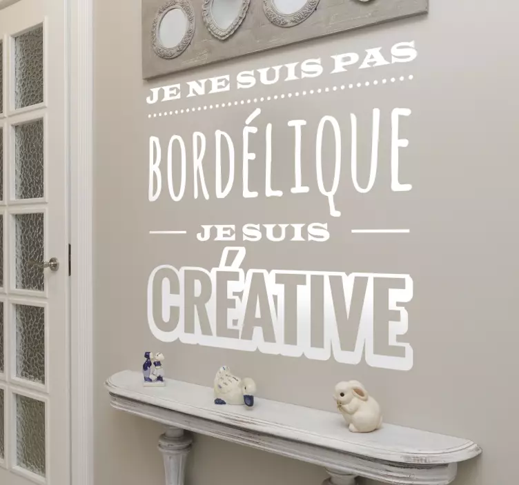 Sticker motivation phrase "Je suis créative" - TenStickers