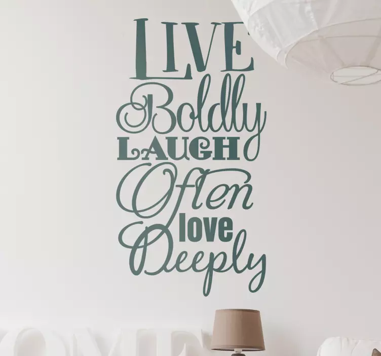 Sticker texte live boldly - TenStickers