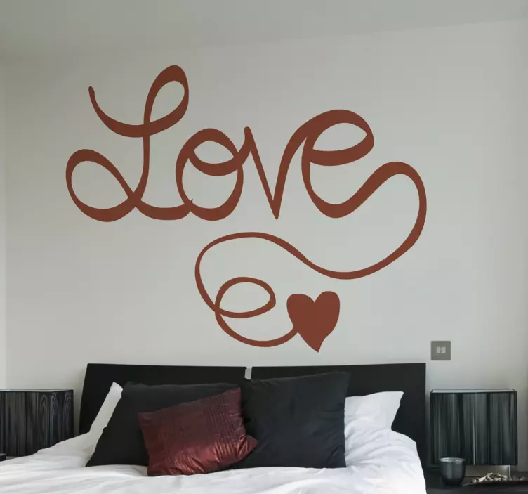 Sticker texte love calligraphie - TenStickers