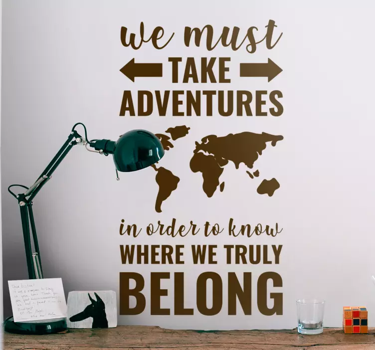 Sticker Texte voyages et aventures - TenStickers