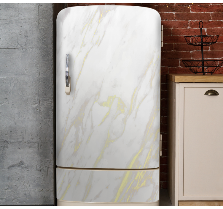 Sticker texture enveloppe de réfrigérateur en marbre - TenStickers