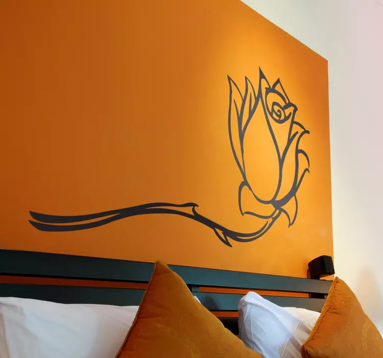 Sticker tige de rose - TenStickers