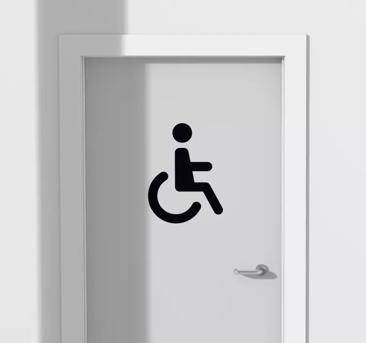 Autocollant toilettes logo personne handicapée - TenStickers
