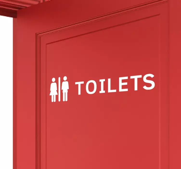 Sticker WC porte toilettes - TenStickers