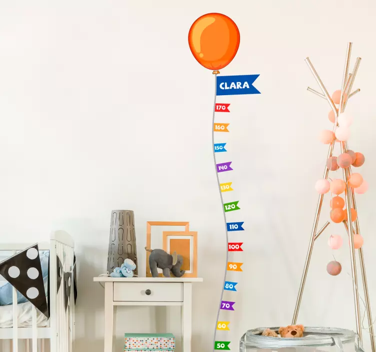 Sticker toise ballon personnalisable - TenStickers