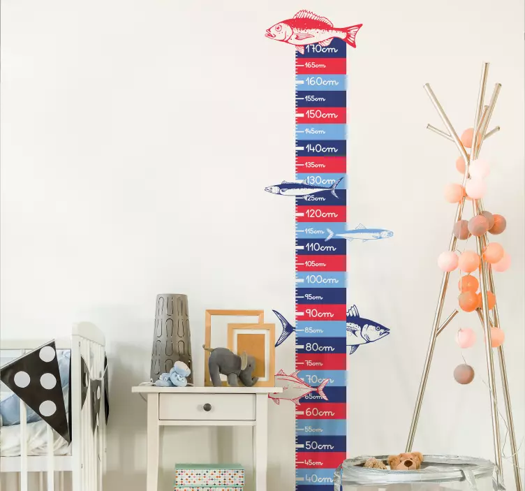 Sticker toise Poissons - TenStickers