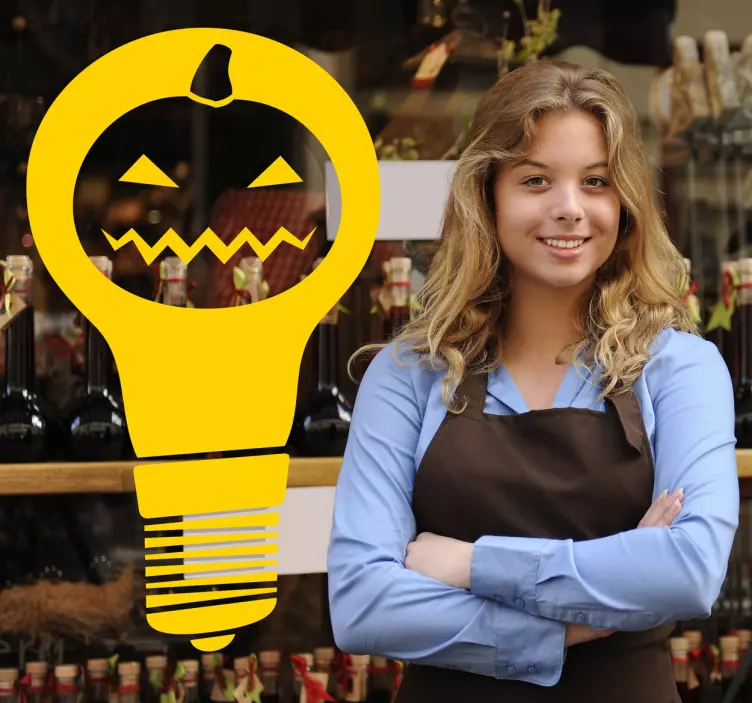 Sticker torche citrouille Halloween - TenStickers