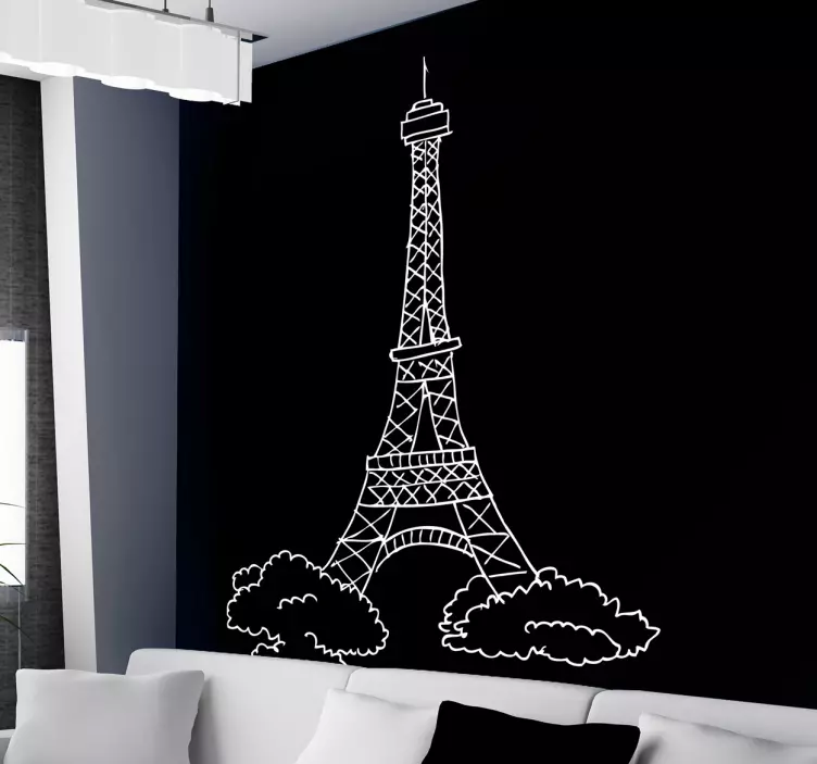 Sticker dessin de la Tour Eiffel - TenStickers