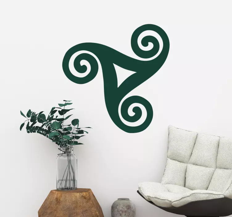 Sticker Mural triskel celte - TenStickers