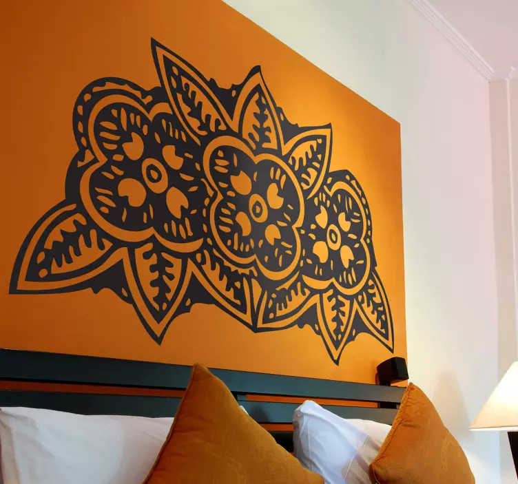 Sticker trois fleurs indiennes - TenStickers