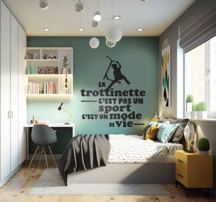 Sticker trottinette mode de vie - TenStickers