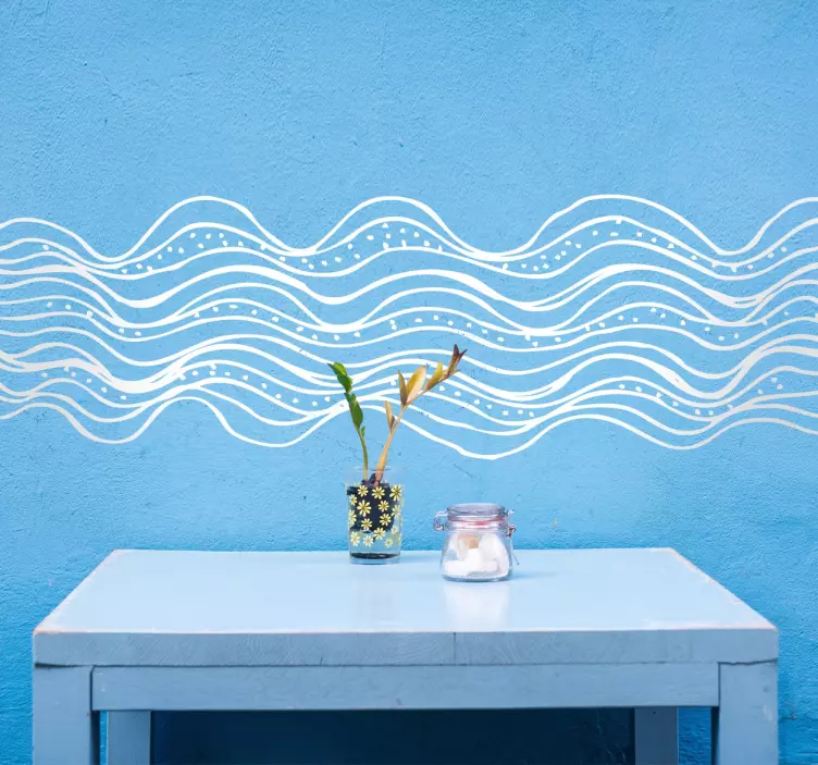 Sticker vagues abstraites - TenStickers