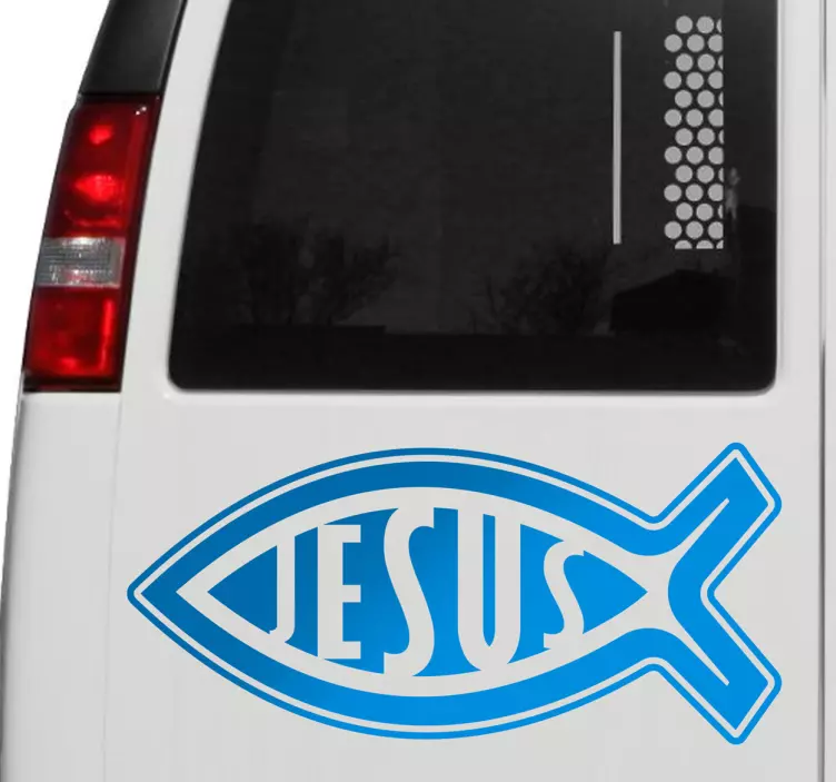 Sticker vehicule Jésus - TenStickers