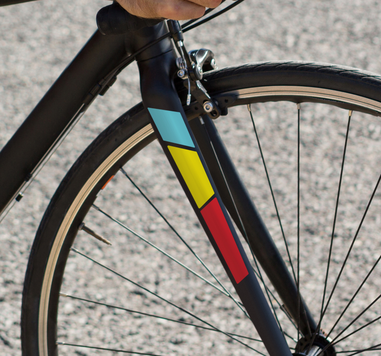 Sticker vélo fourche avant pour bicyclette de route - TenStickers