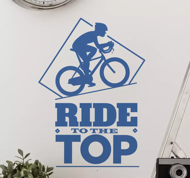 sticker vélo ride to the top - TenStickers