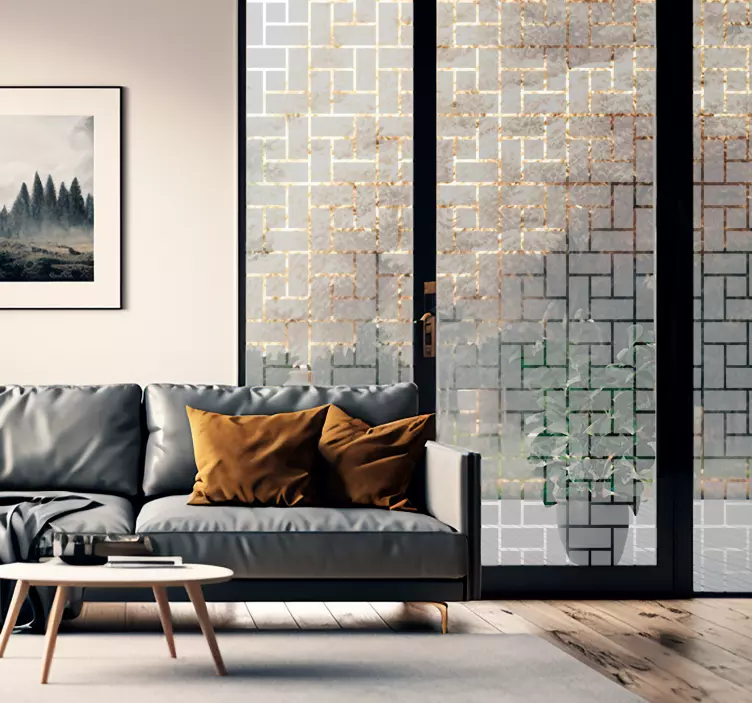 Sticker fenêtre briques translucides - TenStickers