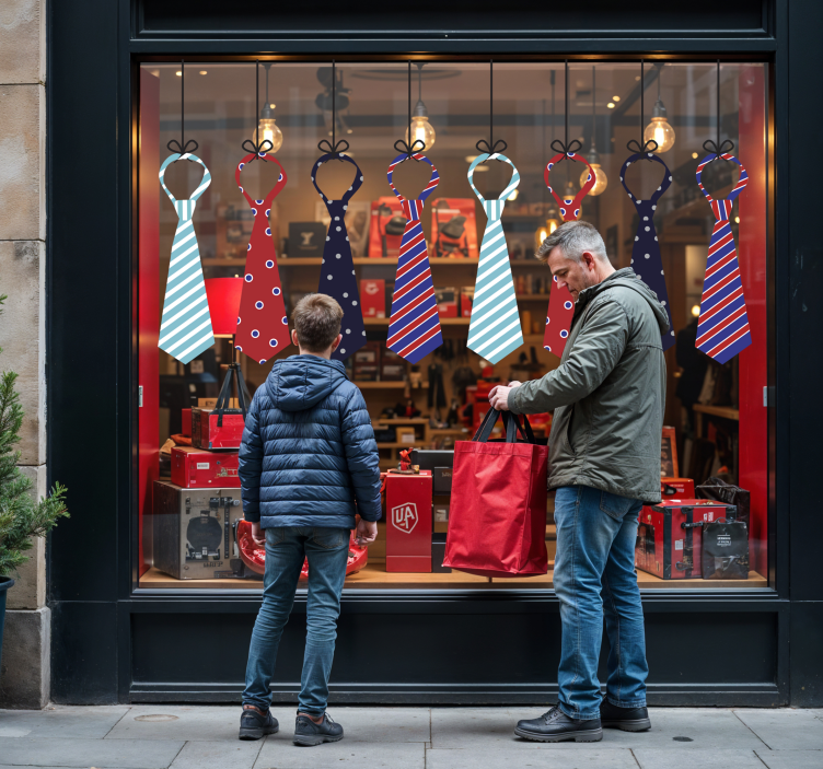 Sticker vitrine liens suspendus - TenStickers