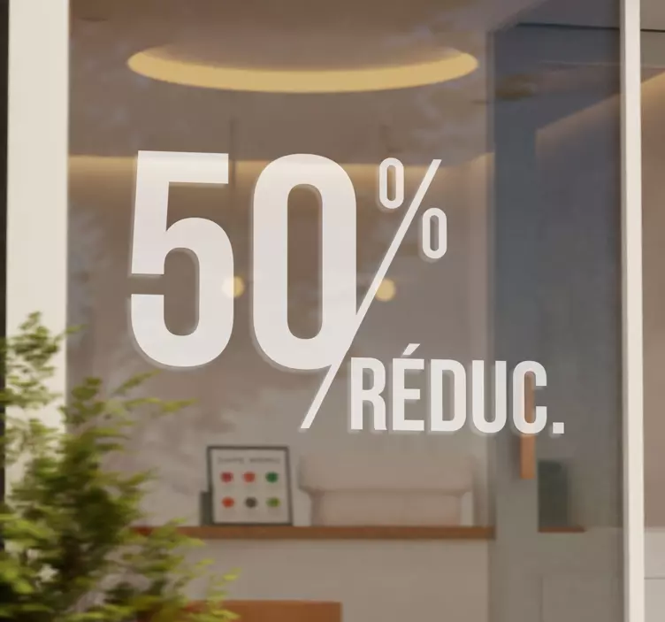 Sticker soldes vitrine réductions personnalisé - TenStickers