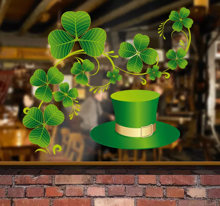 Sticker vitrine Saint Patrick - TenStickers