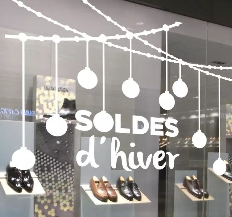 Sticker vitrine soldes d’hiver - TenStickers