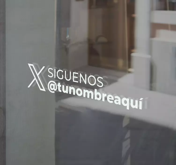 Sticker fenêtre x Symbole Twitter "Suivez-nous" - TenStickers