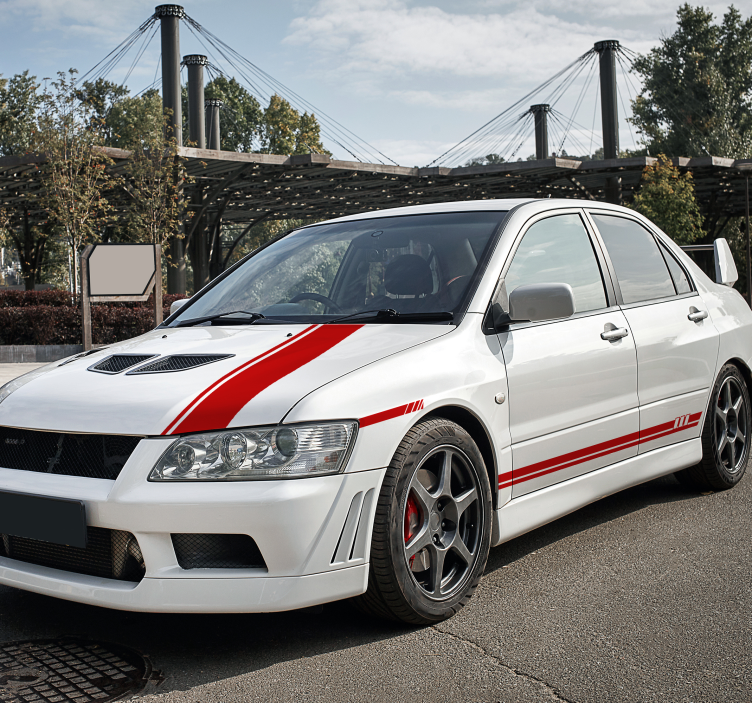 Autocollant voiture à rayures pack de 5 pièces - TenStickers