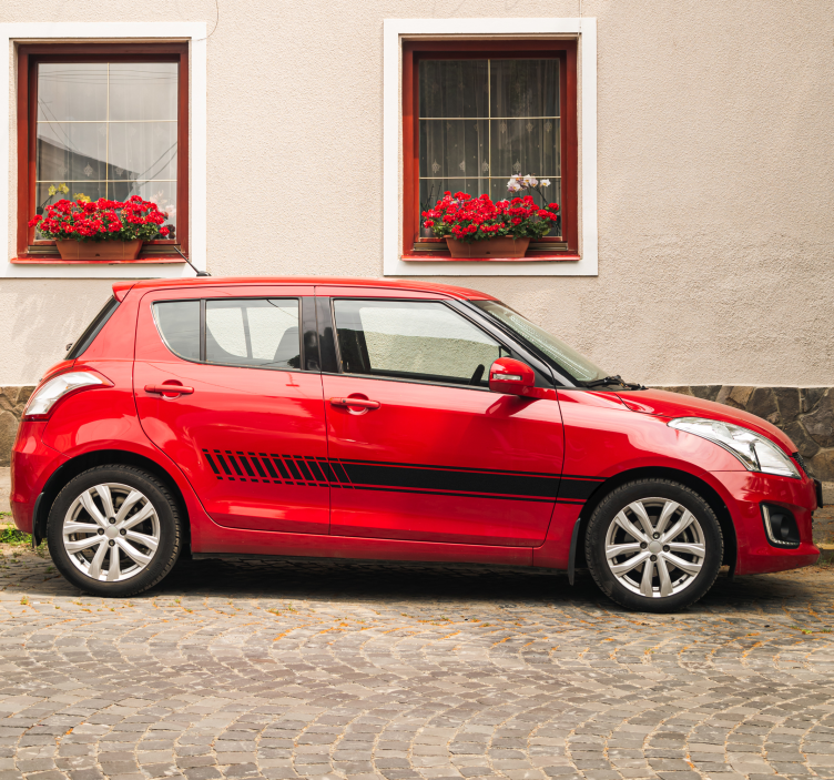 Autocollant voiture bandes rayures dégradées - TenStickers