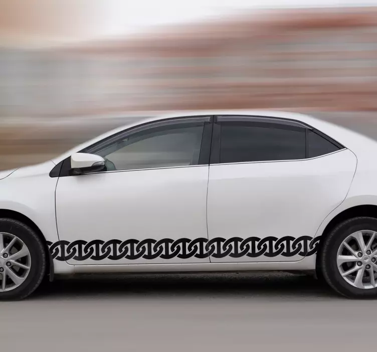 Adhésif voiture chaîne noire - TenStickers
