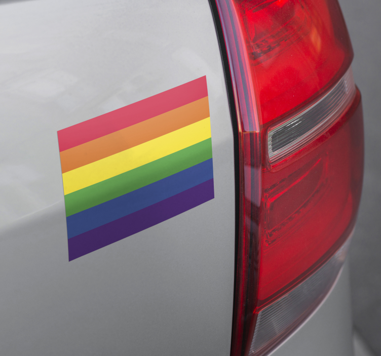Sticker voiture drapeau lgbtq - TenStickers